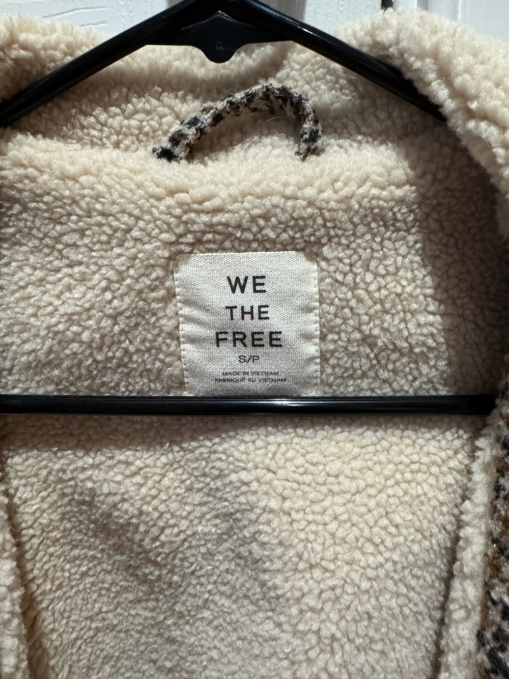 We The Free Brown & Cream Houndstooth Sherpa Bomber Jacket - Picture 2 of 7